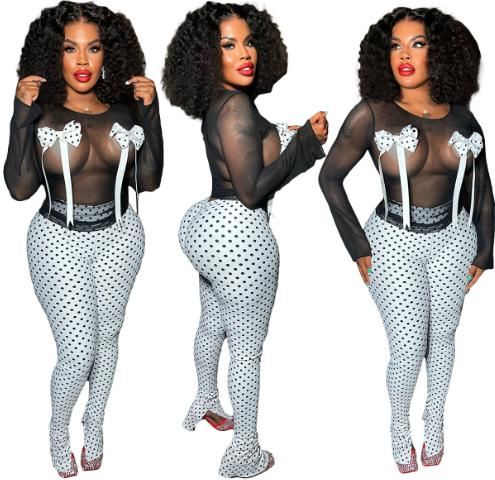 Polka dot bow fit